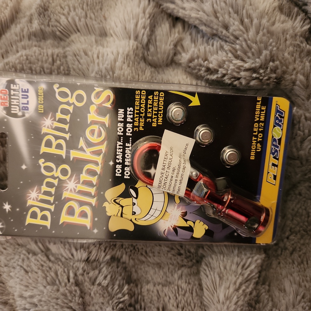 Bling Bling Blinkers Red Flashlight Case (red, white, blue) LED Lights ♥️🩶💙